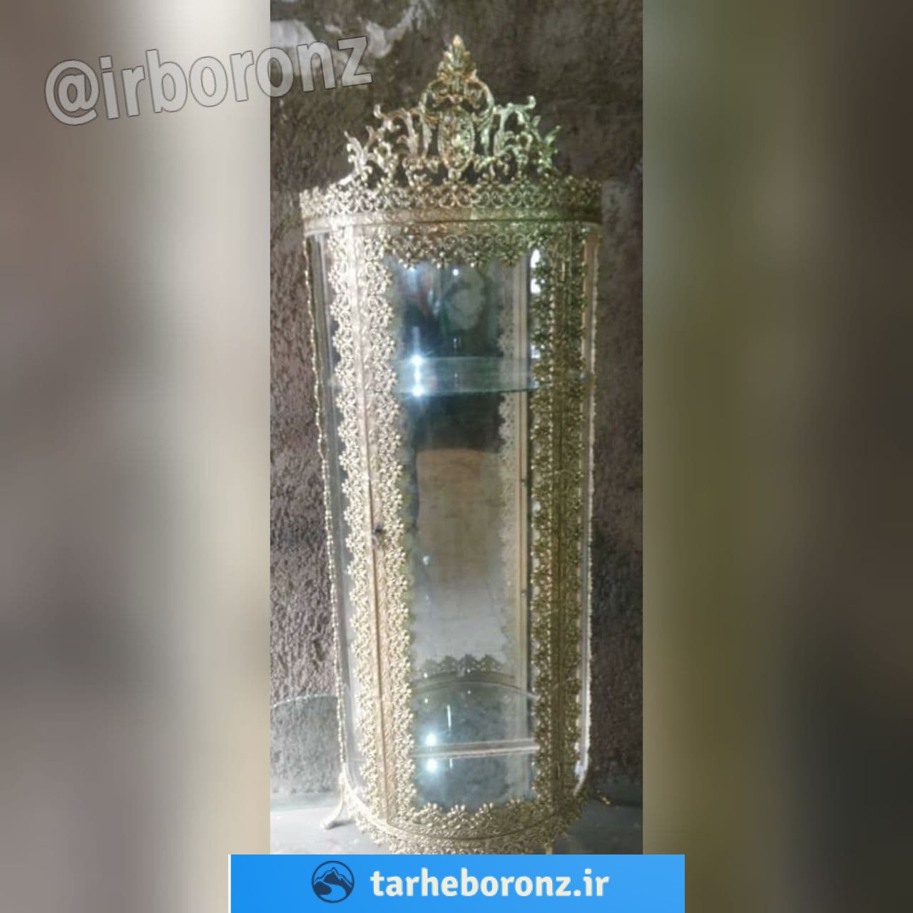 بوفه نیم گرد خم طرح برنز آلیاژ آلومینیومی گل نیلوفری